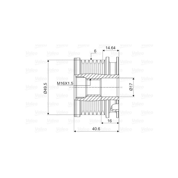 Frihjulskoppling, generator Valeo 588014 VALEO