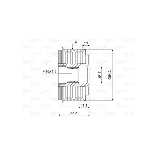 Frihjulskoppling, generator Valeo 588015 VALEO
