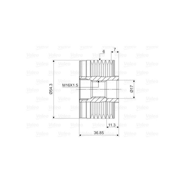 Frihjulskoppling, generator Valeo 588017 VALEO Frihjulskoppling, generator Valeo 588017 VALEO