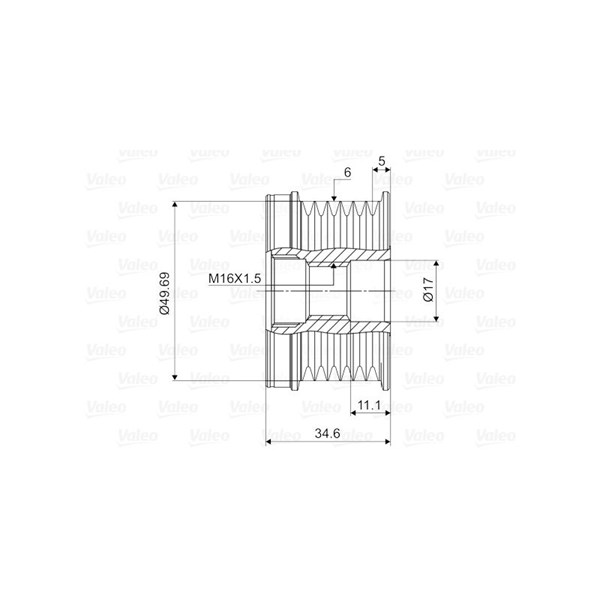 Frihjulskoppling, generator Valeo 588018 VALEO Frihjulskoppling, generator Valeo 588018 VALEO