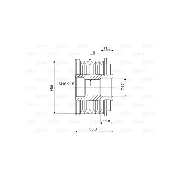Frihjulskoppling, generator Valeo 588019 VALEO Frihjulskoppling, generator Valeo 588019 VALEO