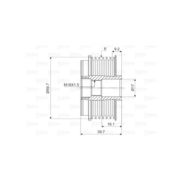 Frihjulskoppling, generator Valeo 588021 VALEO