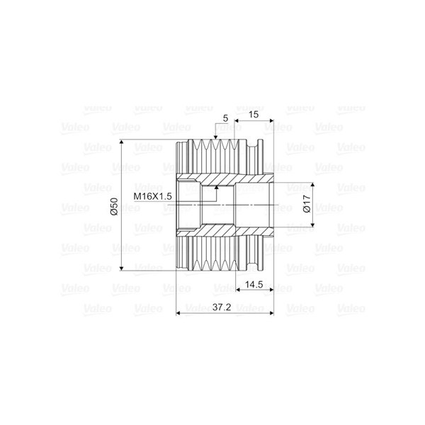 Frihjulskoppling, generator Valeo 588025 VALEO Frihjulskoppling, generator Valeo 588025 VALEO