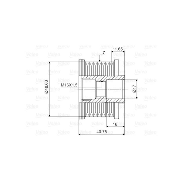 Frihjulskoppling, generator Valeo 588027 VALEO