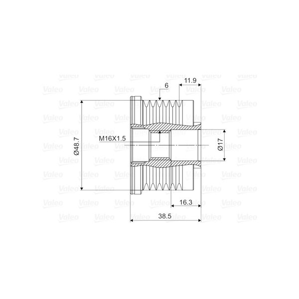 Frihjulskoppling, generator Valeo 588029 VALEO