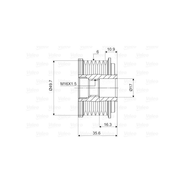 Frihjulskoppling, generator Valeo 588030 VALEO Frihjulskoppling, generator Valeo 588030 VALEO