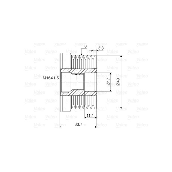 Frihjulskoppling, generator Valeo 588036 VALEO