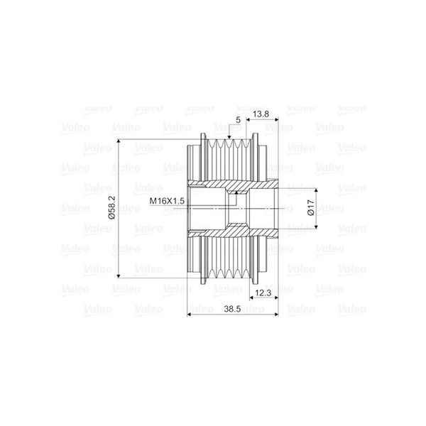 Frihjulskoppling, generator Valeo 588037 VALEO