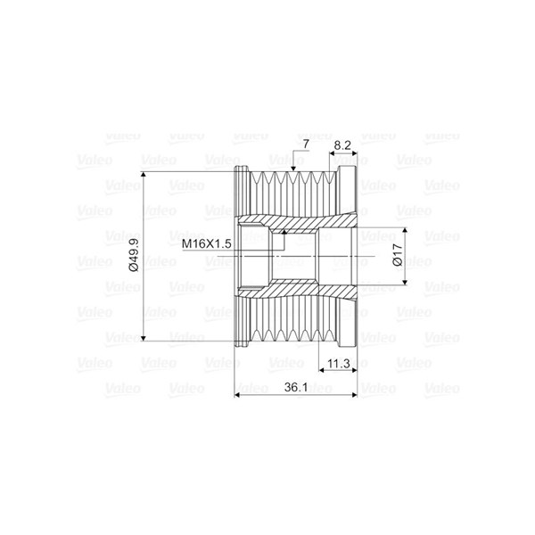 Frihjulskoppling, generator Valeo 588040 VALEO