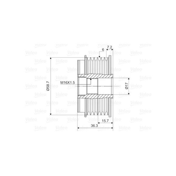 Frihjulskoppling, generator Valeo 588042 VALEO Frihjulskoppling, generator Valeo 588042 VALEO