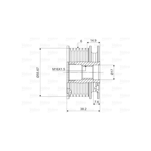 Frihjulskoppling, generator Valeo 588044 VALEO Frihjulskoppling, generator Valeo 588044 VALEO