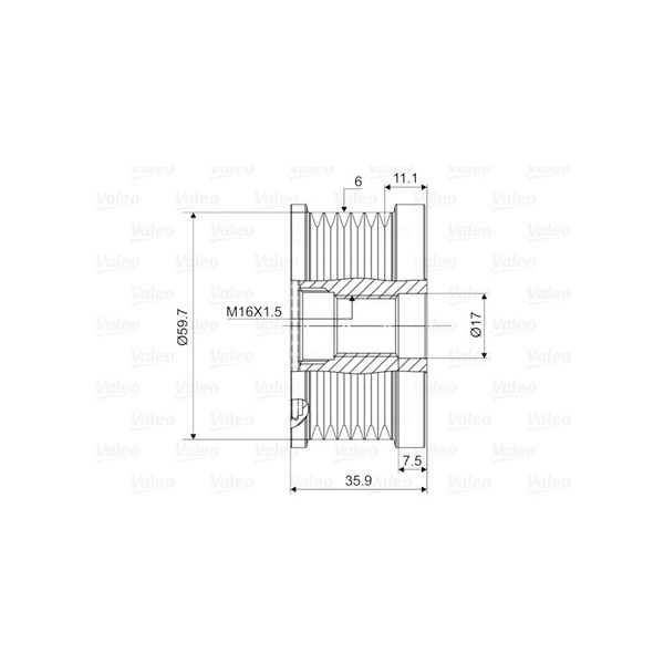 Frihjulskoppling, generator Valeo 588046 VALEO