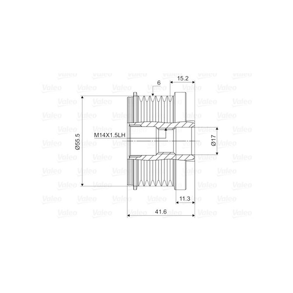 Frihjulskoppling, generator Valeo 588047 VALEO