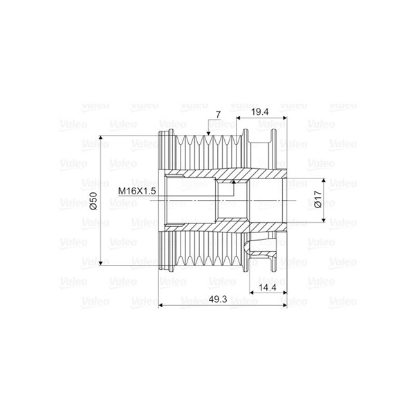Frihjulskoppling, generator Valeo 588049 VALEO