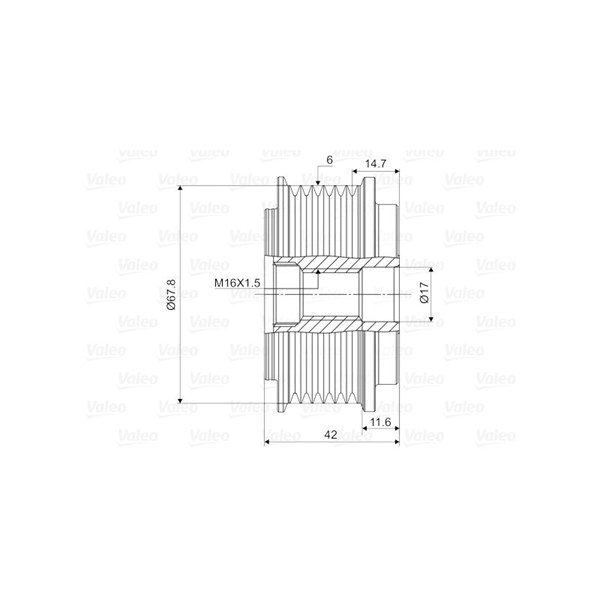 Frihjulskoppling, generator Valeo 588050 VALEO