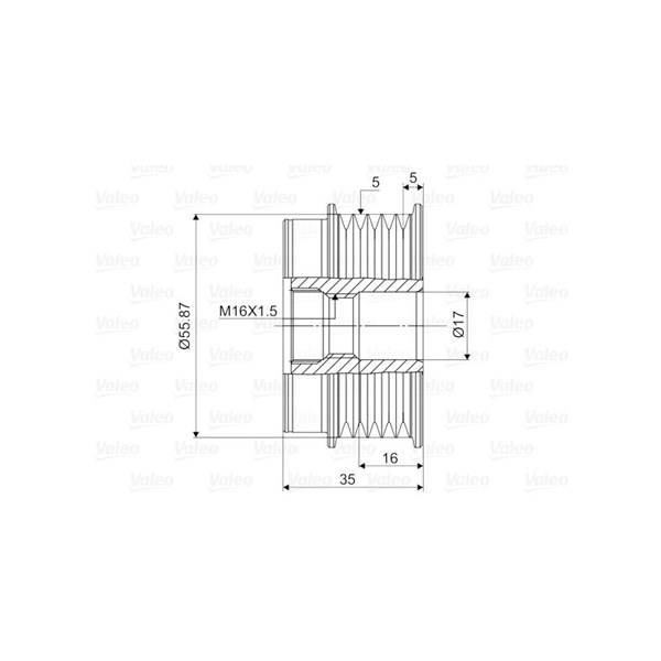 Frihjulskoppling, generator Valeo 588051 VALEO