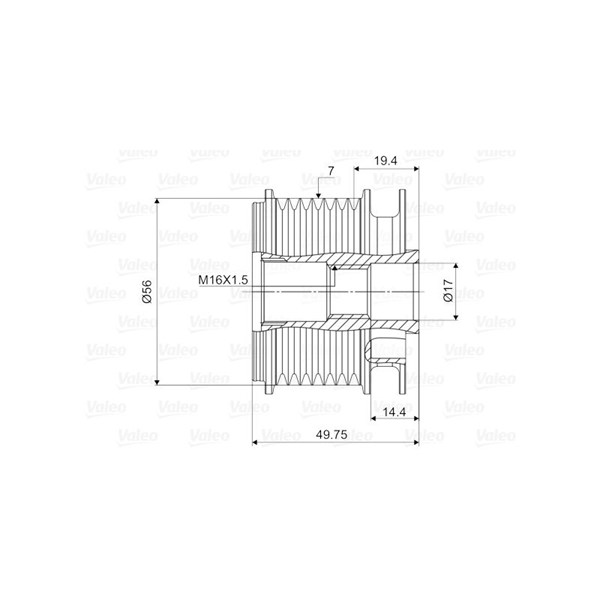 Frihjulskoppling, generator Valeo 588052 VALEO