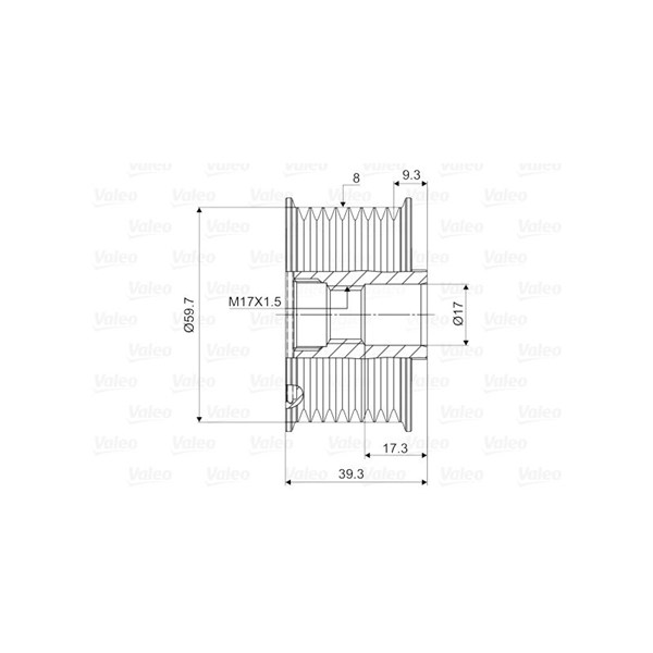 Frihjulskoppling, generator Valeo 588053 VALEO