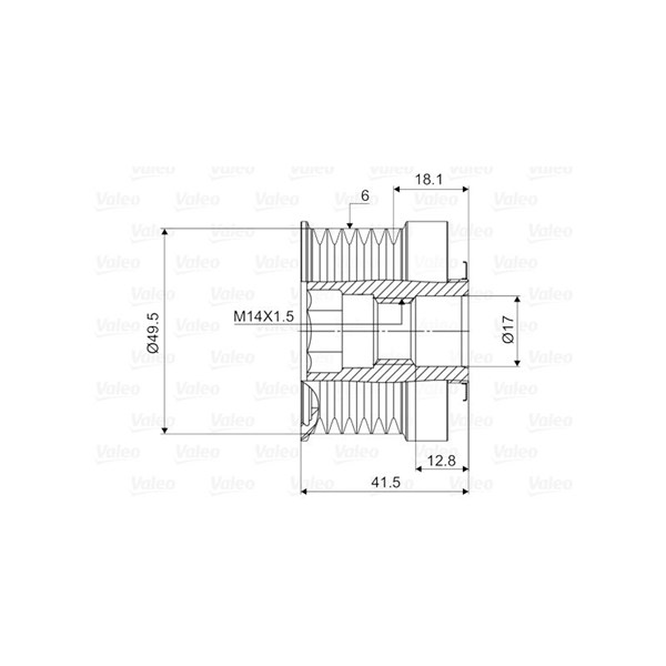 Frihjulskoppling, generator Valeo 588054 VALEO
