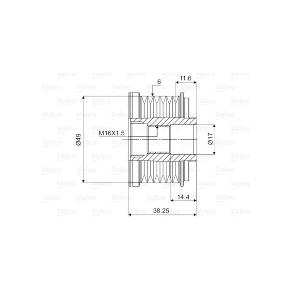 Frihjulskoppling, generator 185A Valeo 588055 VALEO
