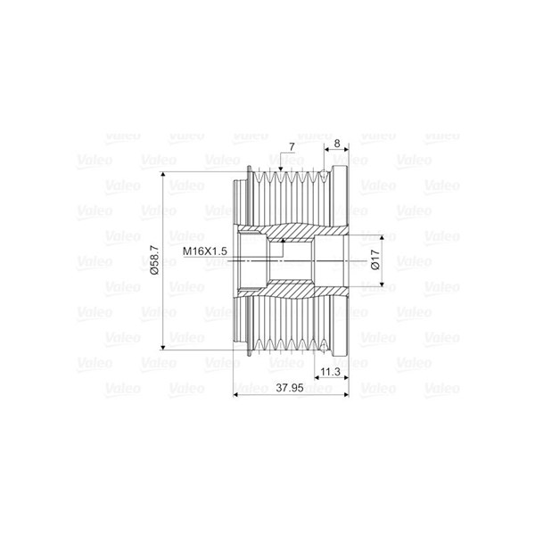 Frihjulskoppling, generator Valeo 588057 VALEO
