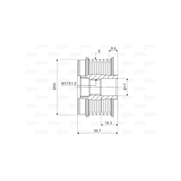 Frihjulskoppling, generator Valeo 588058 VALEO Frihjulskoppling, generator Valeo 588058 VALEO