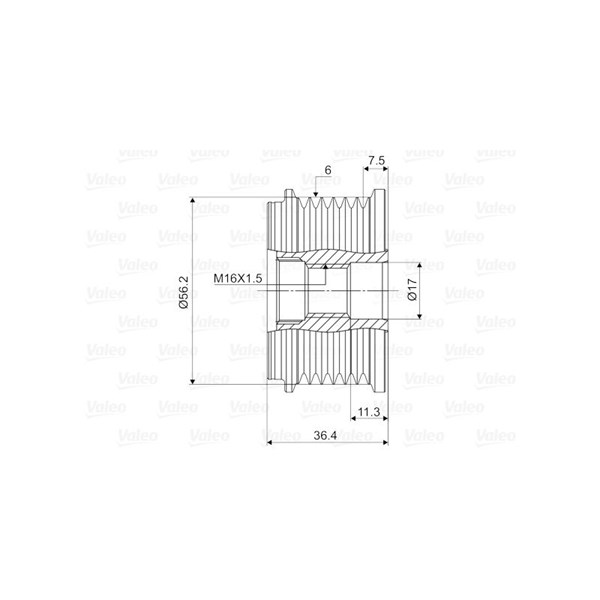 Frihjulskoppling, generator Valeo 588059 VALEO