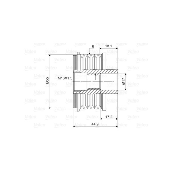 Frihjulskoppling, generator Valeo 588061 VALEO