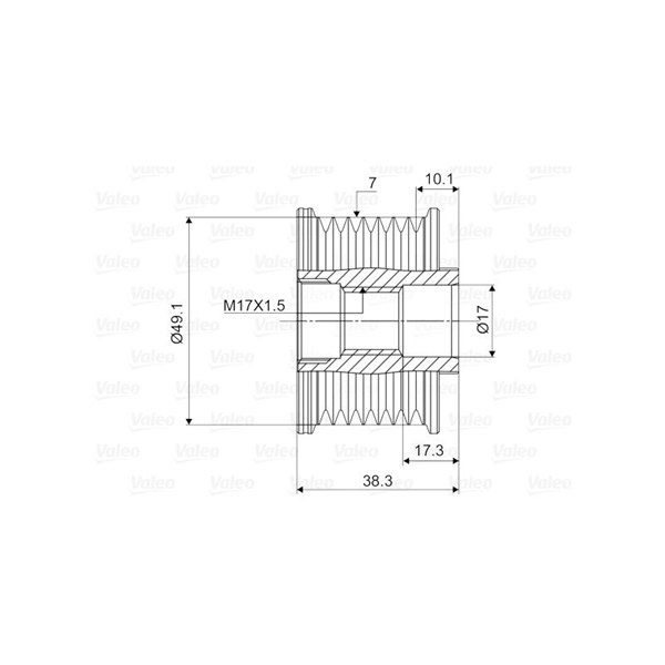 Frihjulskoppling, generator Valeo 588063 VALEO
