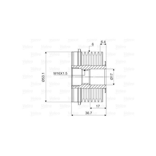 Frihjulskoppling, generator Valeo 588065 VALEO Frihjulskoppling, generator Valeo 588065 VALEO