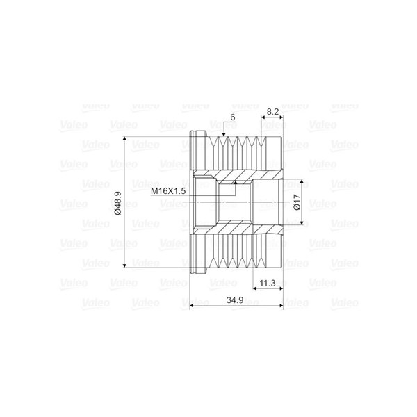 Frihjulskoppling, generator Valeo 588067 VALEO Frihjulskoppling, generator Valeo 588067 VALEO