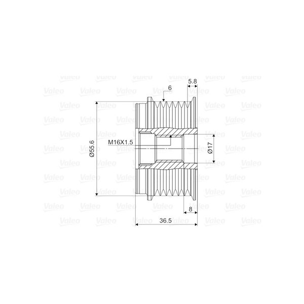 Frihjulskoppling, generator Valeo 588068 VALEO Frihjulskoppling, generator Valeo 588068 VALEO