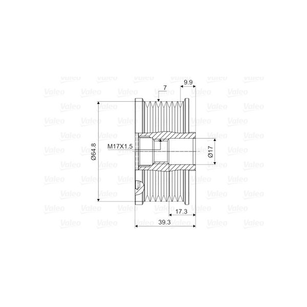 Frihjulskoppling, generator Valeo 588069 VALEO Frihjulskoppling, generator Valeo 588069 VALEO