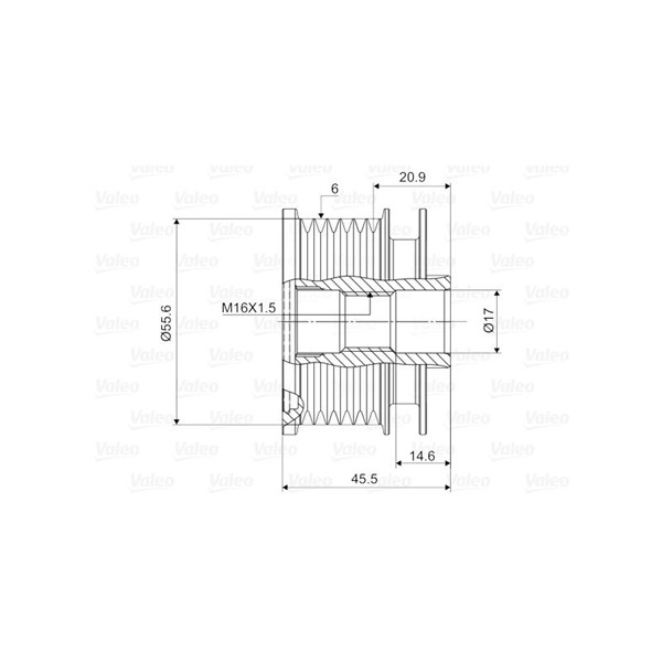 Frihjulskoppling, generator Valeo 588071 VALEO Frihjulskoppling, generator Valeo 588071 VALEO
