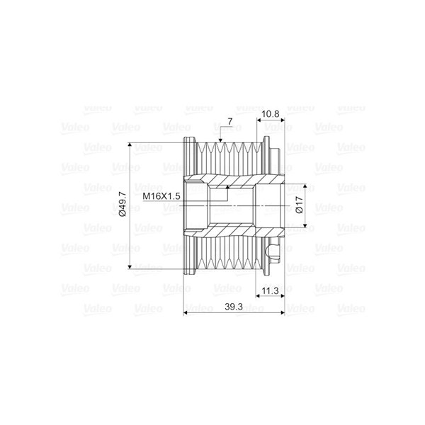 Frihjulskoppling, generator Valeo 588072 VALEO