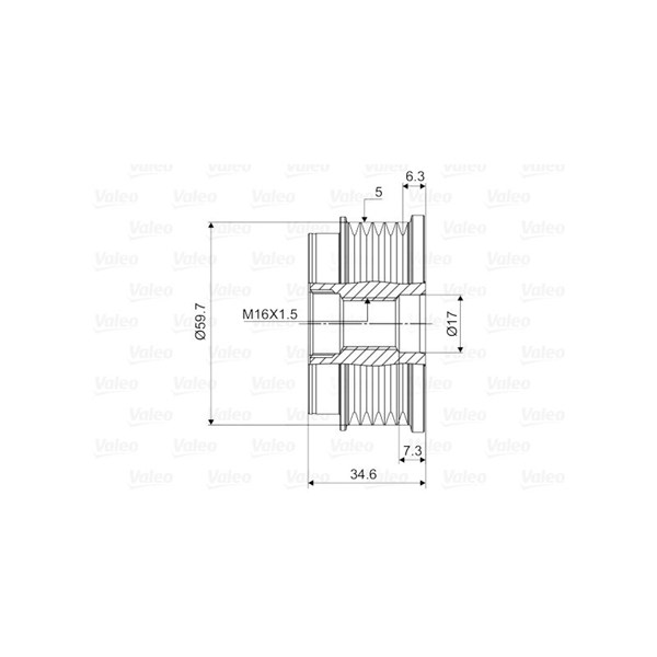Frihjulskoppling, generator Valeo 588073 VALEO Frihjulskoppling, generator Valeo 588073 VALEO