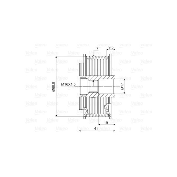 Frihjulskoppling, generator Valeo 588075 VALEO Frihjulskoppling, generator Valeo 588075 VALEO
