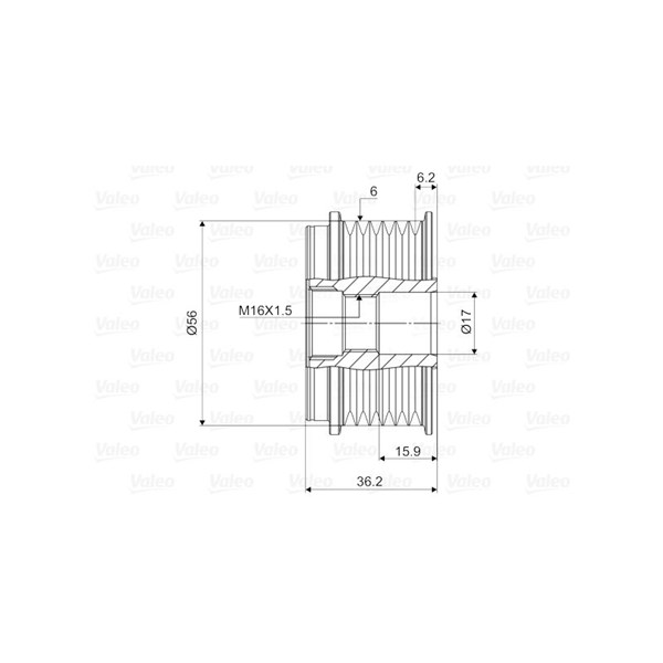 Frihjulskoppling, generator Valeo 588077 VALEO Frihjulskoppling, generator Valeo 588077 VALEO