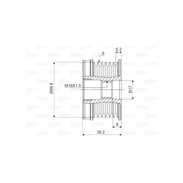 Frihjulskoppling, generator Valeo 588078 VALEO Frihjulskoppling, generator Valeo 588078 VALEO