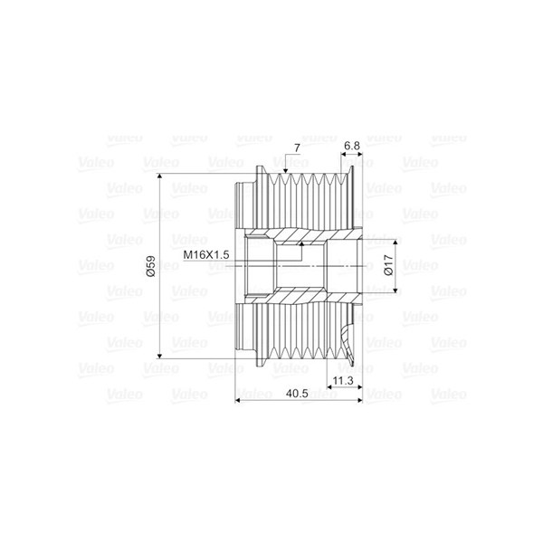 Frihjulskoppling, generator Valeo 588079 VALEO Frihjulskoppling, generator Valeo 588079 VALEO