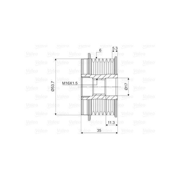 Frihjulskoppling, generator Valeo 588080 VALEO Frihjulskoppling, generator Valeo 588080 VALEO