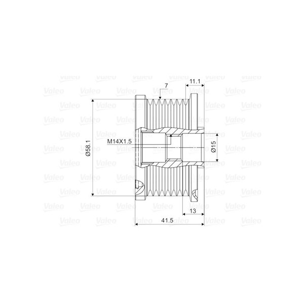 Frihjulskoppling, generator Valeo 588082 VALEO Frihjulskoppling, generator Valeo 588082 VALEO