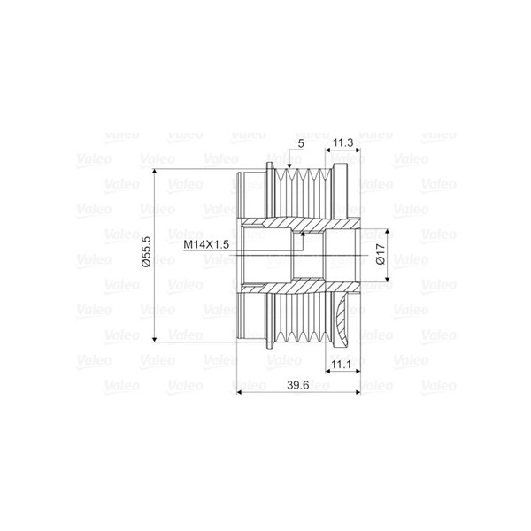 Frihjulskoppling, generator Valeo 588086 VALEO