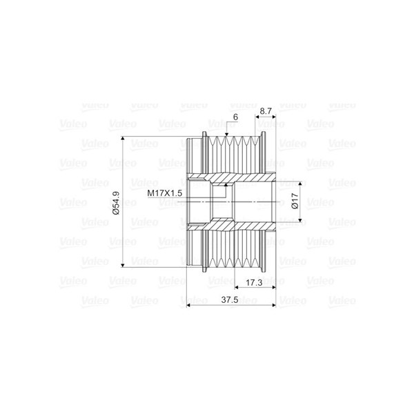 Frihjulskoppling, generator Valeo 588087 VALEO