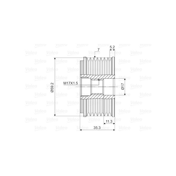 Frihjulskoppling, generator Valeo 588088 VALEO