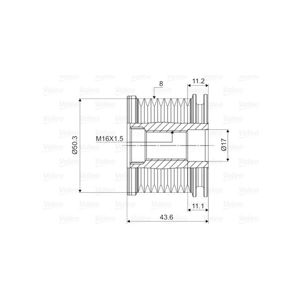 Frihjulskoppling, generator Valeo 588090 VALEO