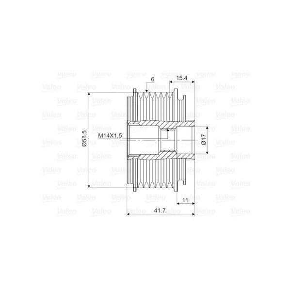 Frihjulskoppling, generator Valeo 588091 VALEO Frihjulskoppling, generator Valeo 588091 VALEO