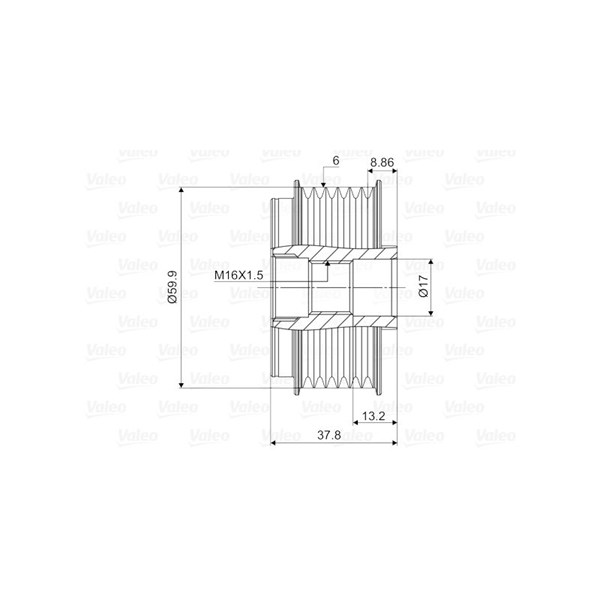 Frihjulskoppling, generator Valeo 588094 VALEO Frihjulskoppling, generator Valeo 588094 VALEO