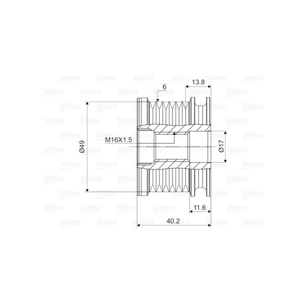 Frihjulskoppling, generator Valeo 588095 VALEO