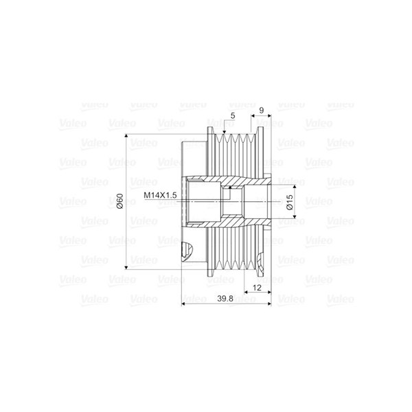 Frihjulskoppling, generator Valeo 588097 VALEO